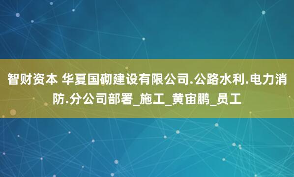智财资本 华夏国砌建设有限公司.公路水利.电力消防.分公司部署_施工_黄宙鹏_员工